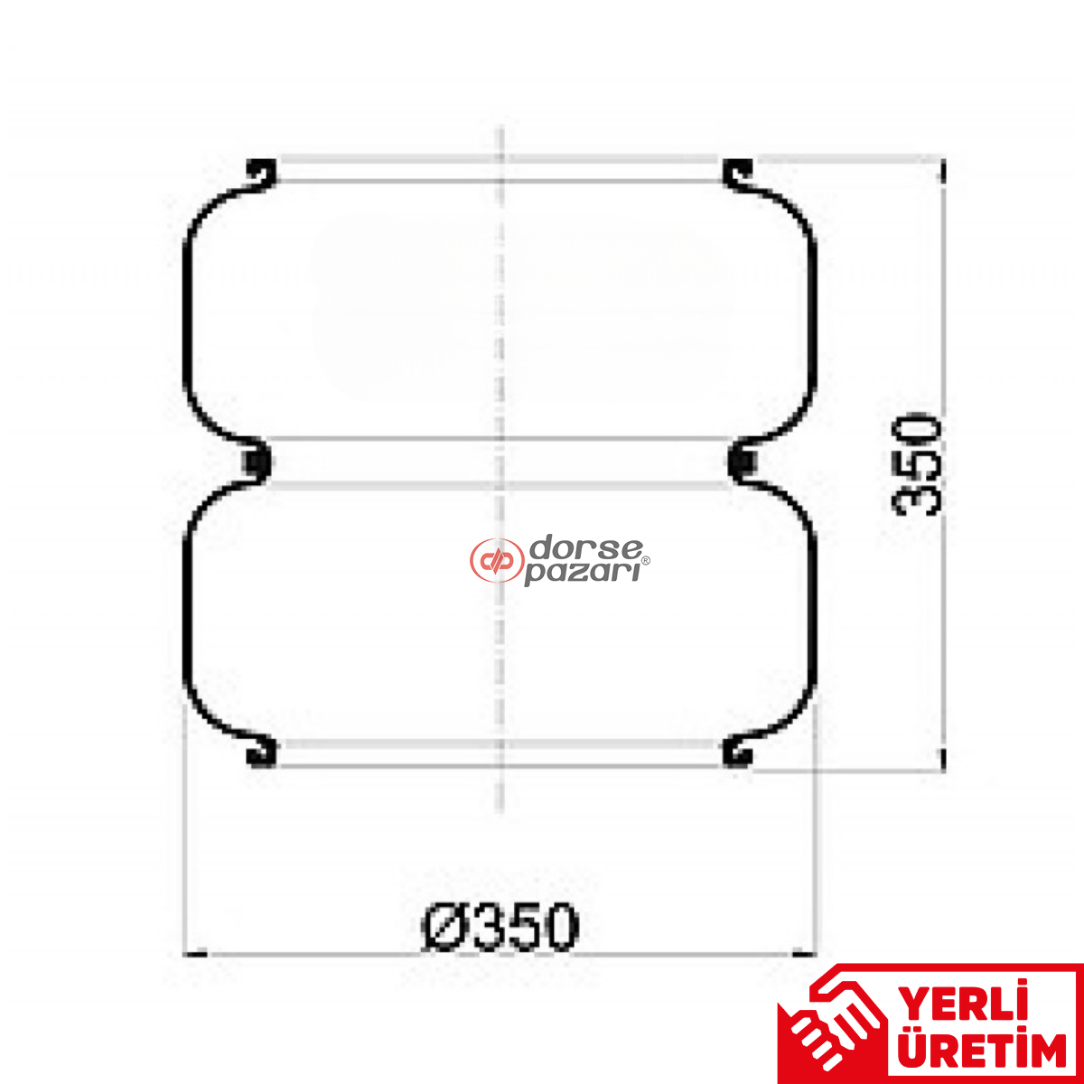 İKİ KA I KÖRÜK FLANŞSIZ 350 LİK