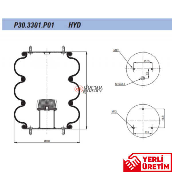ÜÇ KA I KÖRÜK BMC KIRKAYAK YÜK KÖRÜĞÜ P30.3301.P01