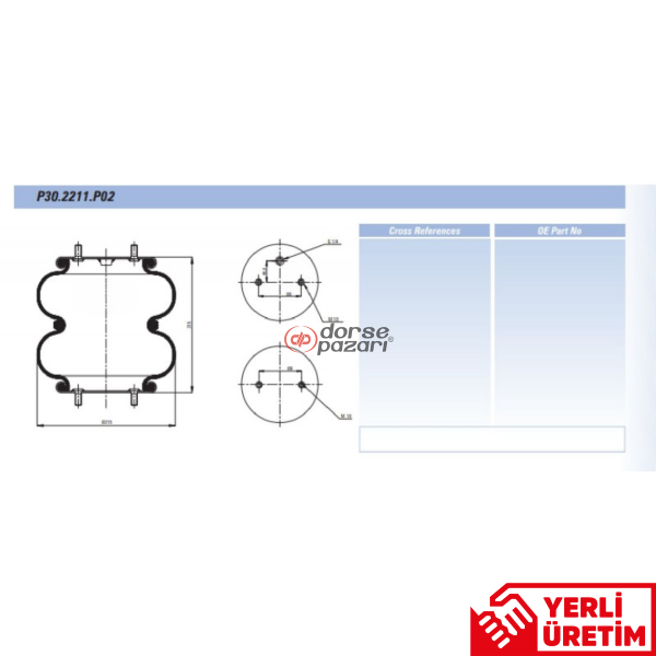 İKİ KA I KÖRÜK DORSE DİNGİL KALDIRMA SAPLAMA P30.2211.P02