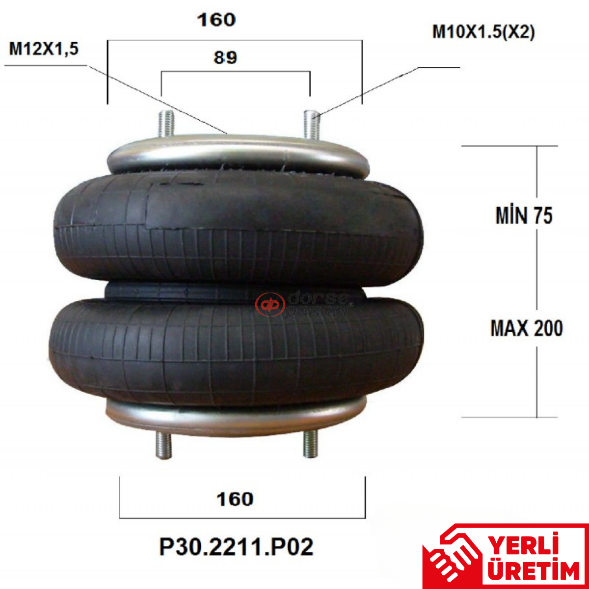 İKİ KA I KÖRÜK DORSE DİNGİL KALDIRMA SAPLAMA P30.2211.P02