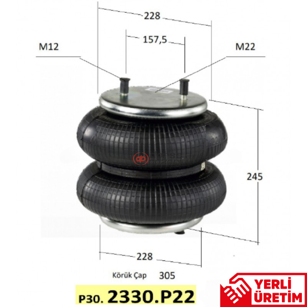 İKİ KA I KÖRÜK DORSE DİNGİL KALDIRMA SAF BPW TIRSAN P30.2330.P22