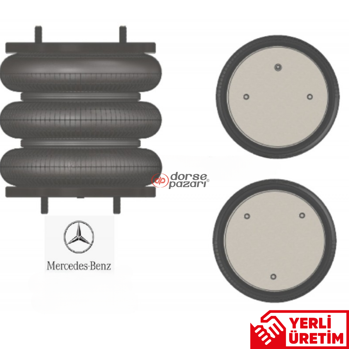 ÜÇ KATLI KÖRÜK MERCEDES KIRKAYAK YÜK KÖRÜĞÜ P30.3291.P01