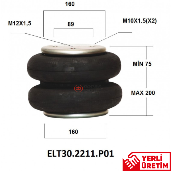 İKİ KA I KÖRÜK DORSE DİNGİL KALDIRMA DÜZ E30.2211.P01