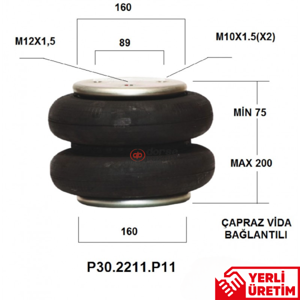 İKİ KA I KÖRÜK DORSE DİNGİL KALDIRMA ÇARPRAZ P30.2211.P11