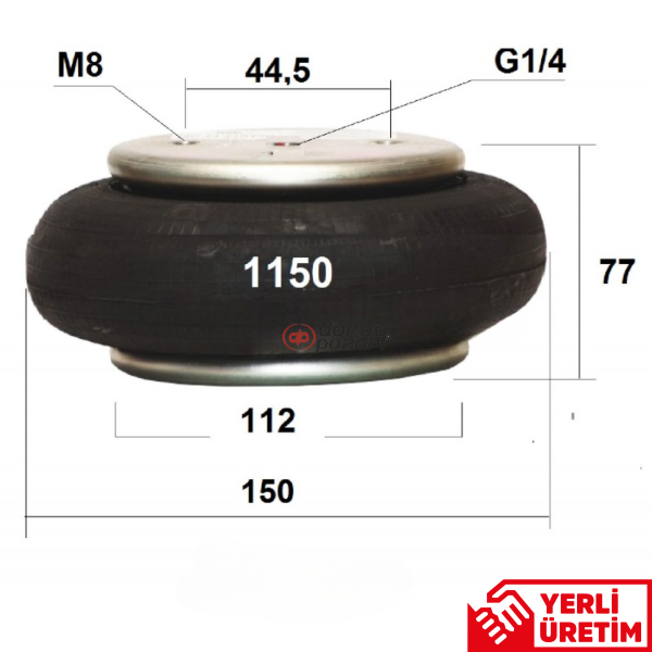 TEK KA I SÜSPANSİYON KALDIRMA KÖRÜK 150 MM ÇAP P30.1150.P01