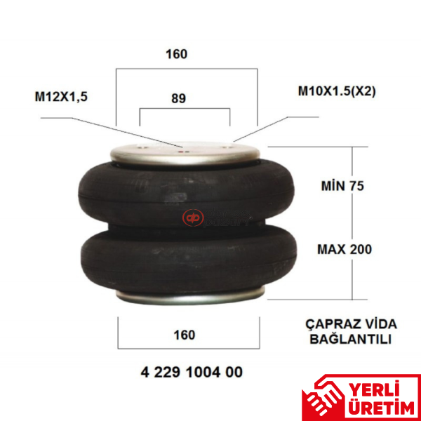 SAF DİNGİL SÜSPANSİYON KATLI KÖRÜK SAF 04229100400