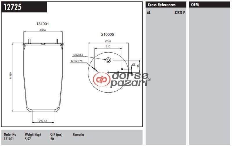 12725 P LASTİK KÖRÜK