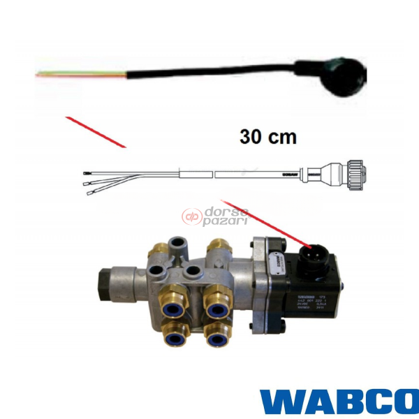 WABCO EBS BOBİN SOKET KABLOSU 30 CM