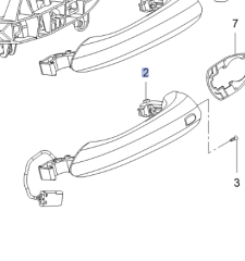 Opel Astra K Ön Kapı Kolu Anahtarsız Gi̇ri̇ş Kromsuz