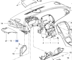 Opel Astra J Ön Göğüs Yan Bakali̇ti̇ Gm Marka