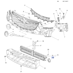 Opel Crossland X Ön Tampon Havalandırma Motoru Gm Marka