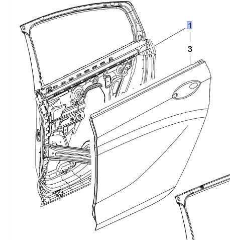 Opel Insignia B Arka Kapı Komple Sol Gm Marka