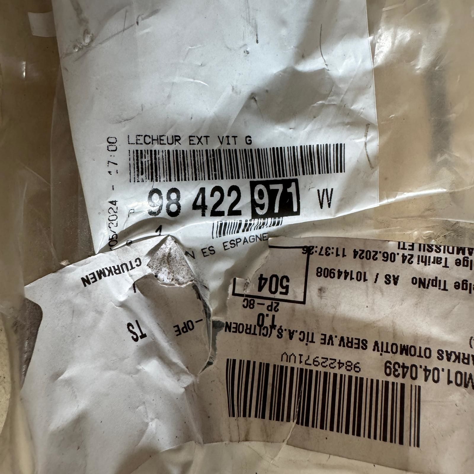 Citroen C4 X Sol Arka Kapı Cam Dış Yatay Sıyırıcı Fitili Orjinal Gm Marka 98422971VV