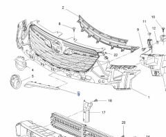 Opel Crosland X Ön Panjur Ni̇kalajı Sağ Gm Marka