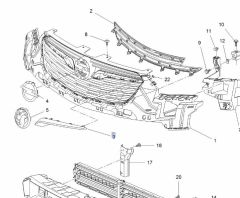 Opel Crosland X Ön Panjur Ni̇kalajı Sol Gm Marka