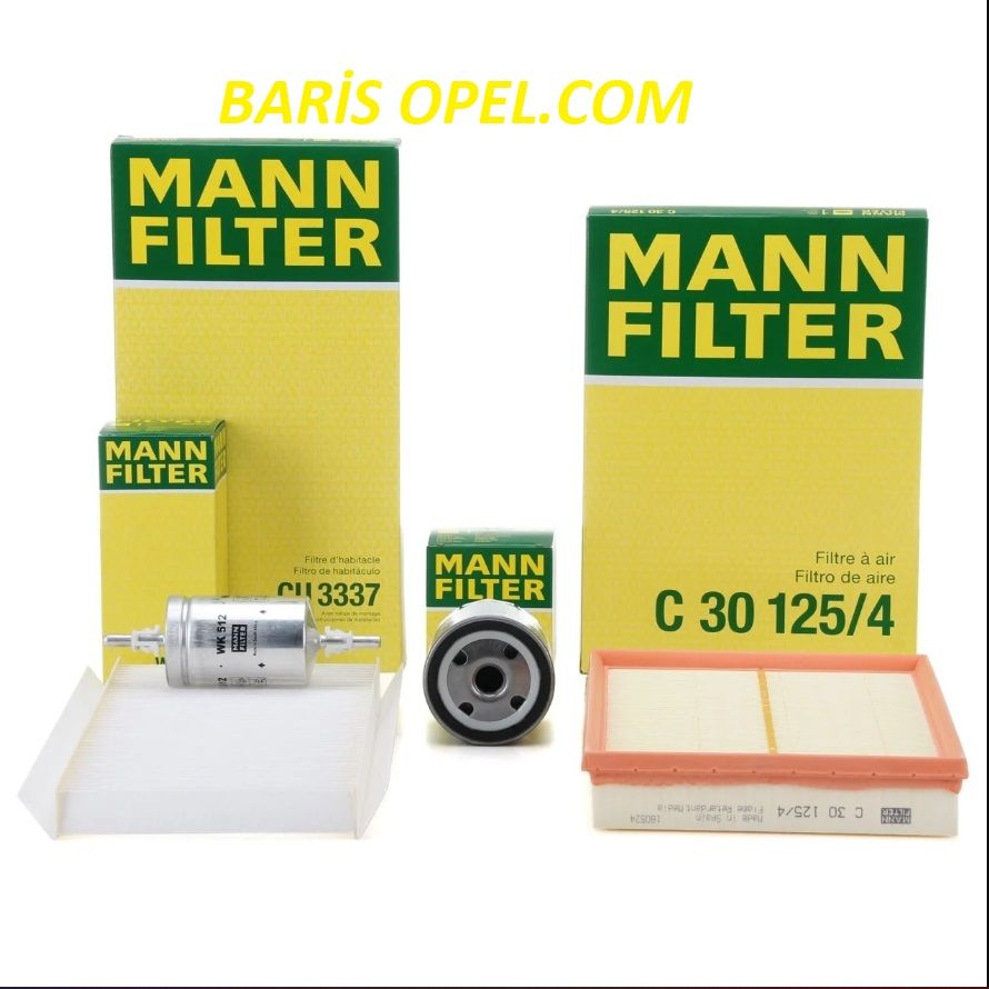 Opel Corsa C 1.4 Ecotec (Z14XE) Motor Periyodik Bakım Filtre Seti Mann Marka