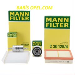 Opel Corsa C 1.4 Ecotec (Z14XE) Motor Periyodik Bakım Filtre Seti Mann Marka