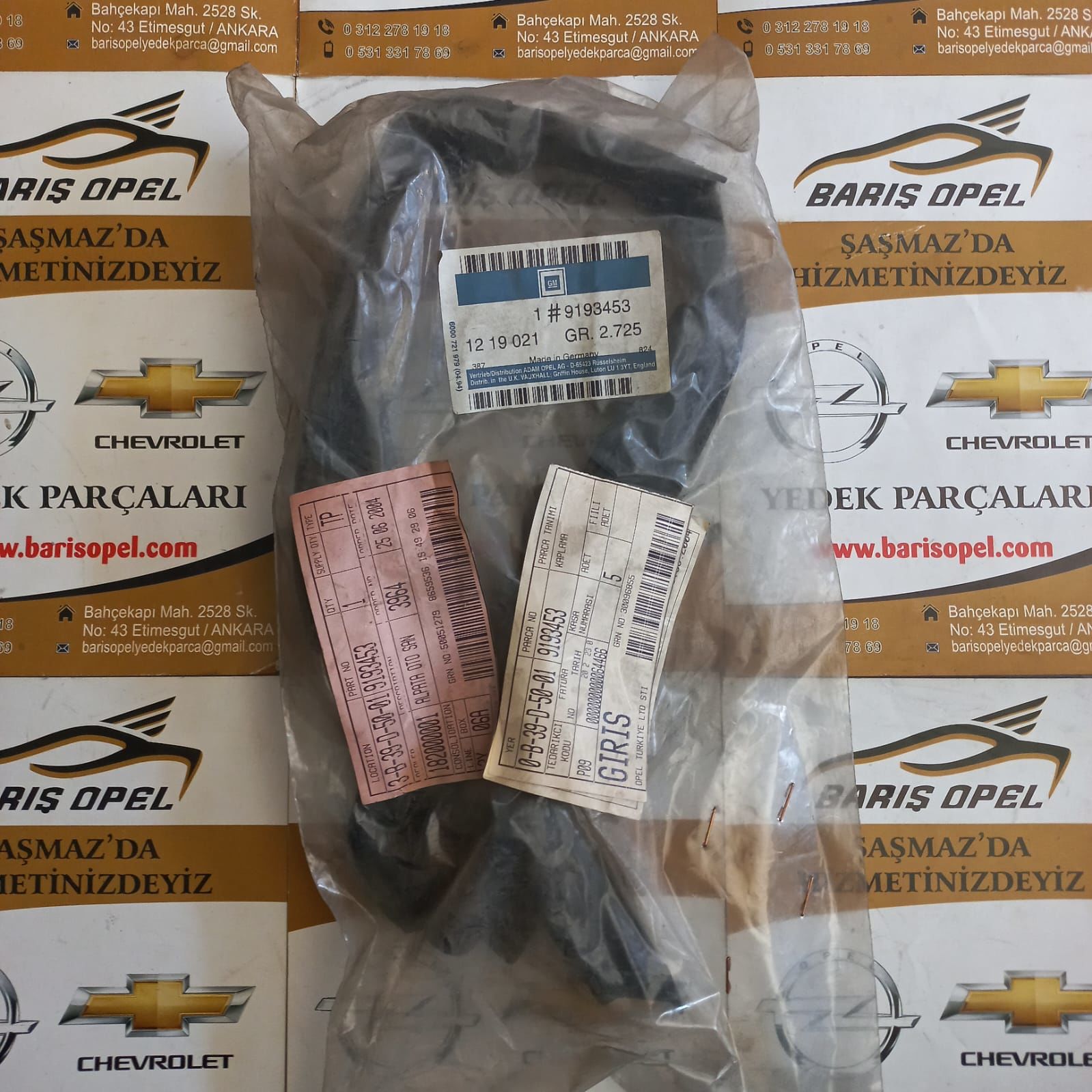Opel Vectra B 1999 Sonrası Far Lastiği Sağ Gm Marka
