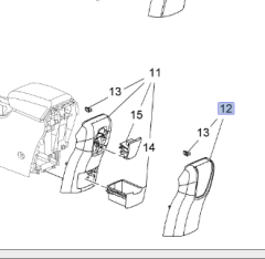 Opel Astra J Ön Konsol Arka Kapak Gm Marka