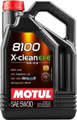 MOTUL 8100 X-Clean EFE 5W30 Dexos2 Partiküllü Motor Yağı 5LT