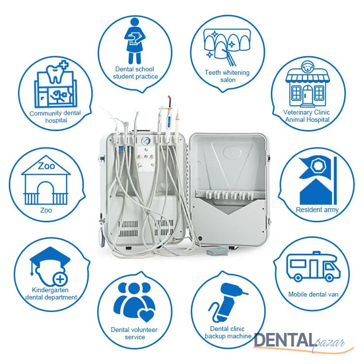 Portatif Mobil Dental Ünit ve Elektrikli Motor & Kırmızı Kuşak Anguldurva