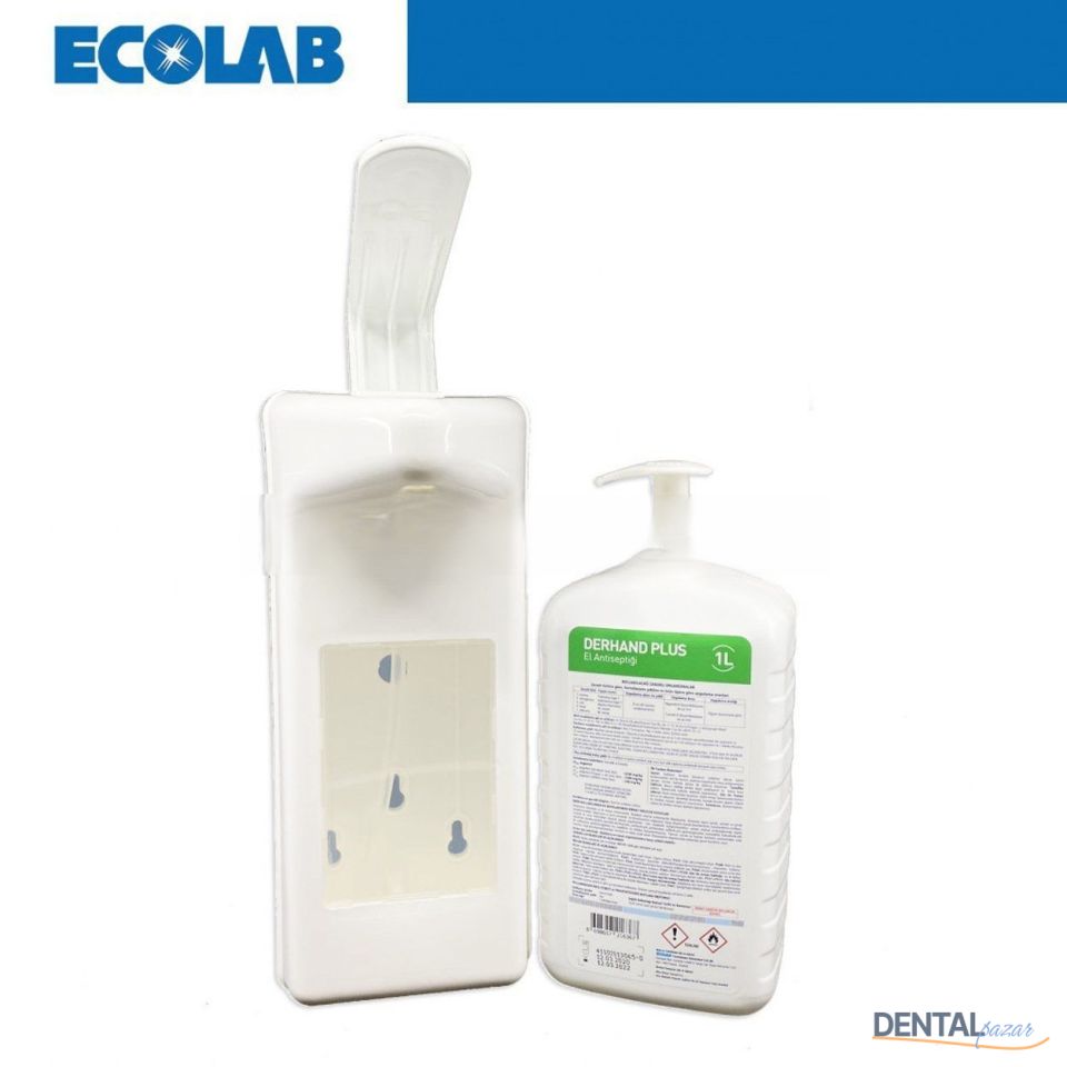 Derhand Plus El Dezenfektanı 1 Lt ve Duvar Aparatı