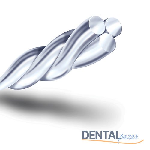 3 Strand Twist Orthodontik Tel Köşeli