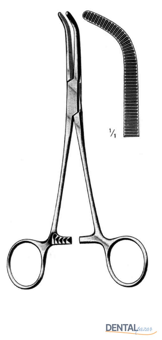 Kelly Hemostatik Forceps Eğri