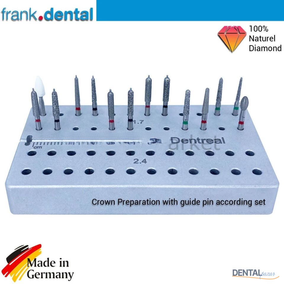 Güvenli Crown Preparation Seti - Elmas Frez