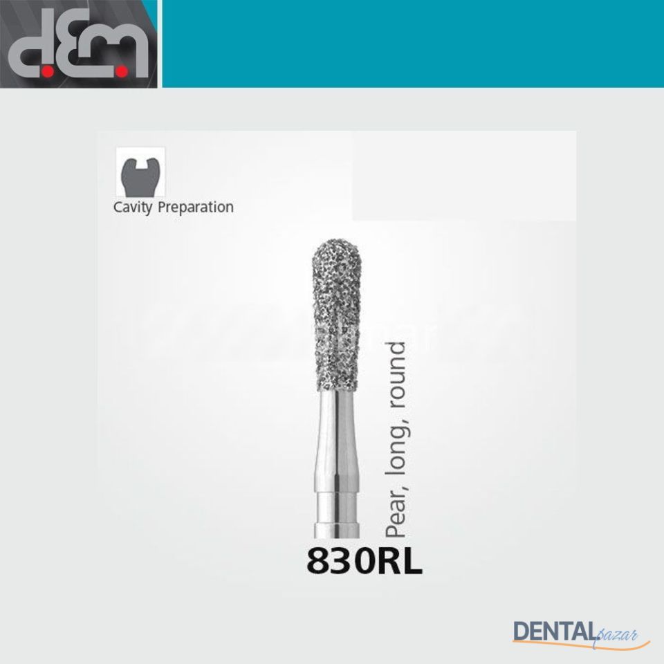 DX Sentetik Elmas Frez - 830RL - Armut Uç - 10 Adet