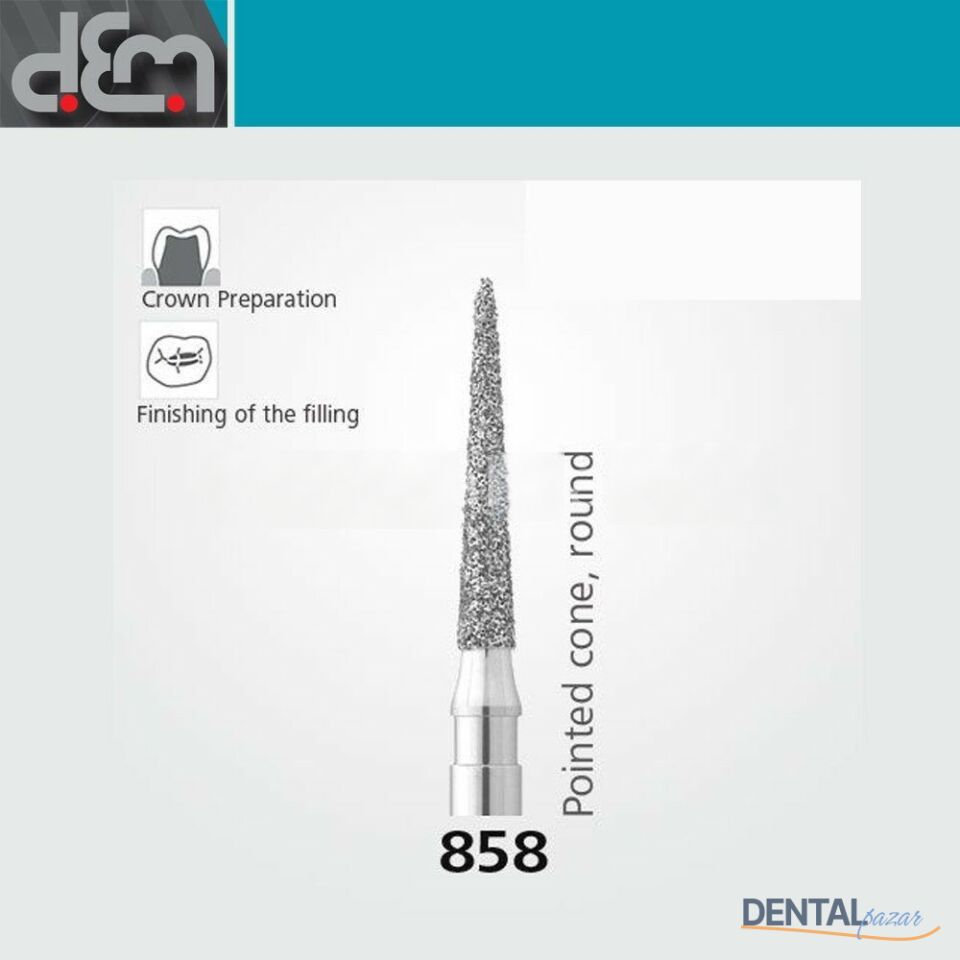 DX Sentetik Elmas Frez - 858 - İğne Uç - 10 Adet