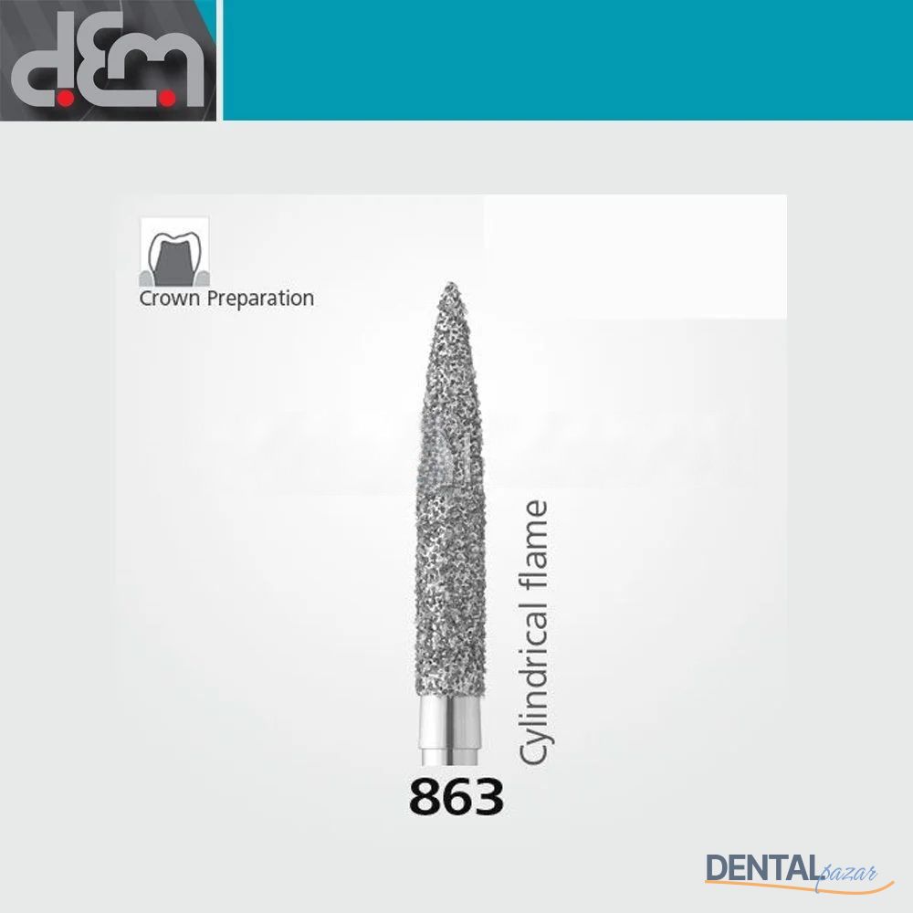 DX Sentetik Elmas Frez - 863 - Alev Uç - 10 Adet