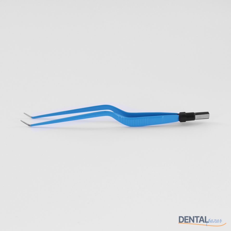 Surtron Bipolar Açılı - Kavisli Forceps 20 Cm