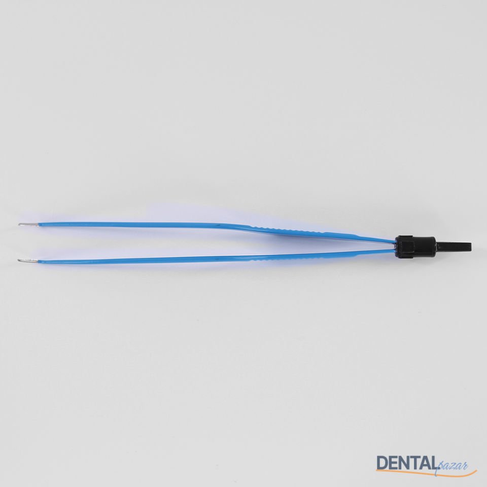Surtron Bipolar Açılı - Kavisli Forceps 20 Cm