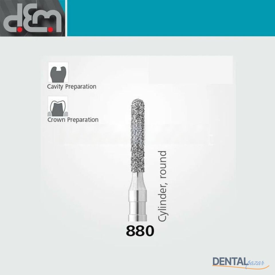 DX Sentetik Elmas Frez - 880 - Silindir - 10 Adet