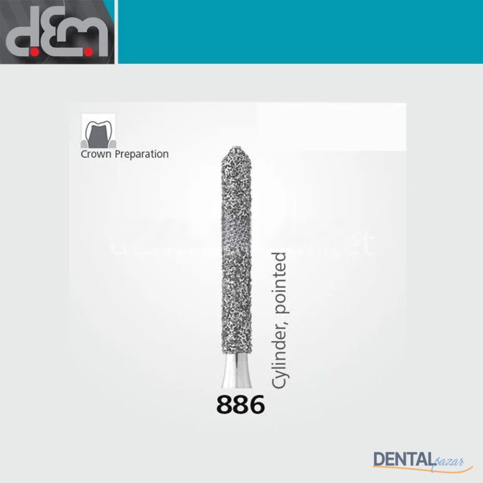 DX Sentetik Elmas Frez - 886 - Silindir - 10 Adet