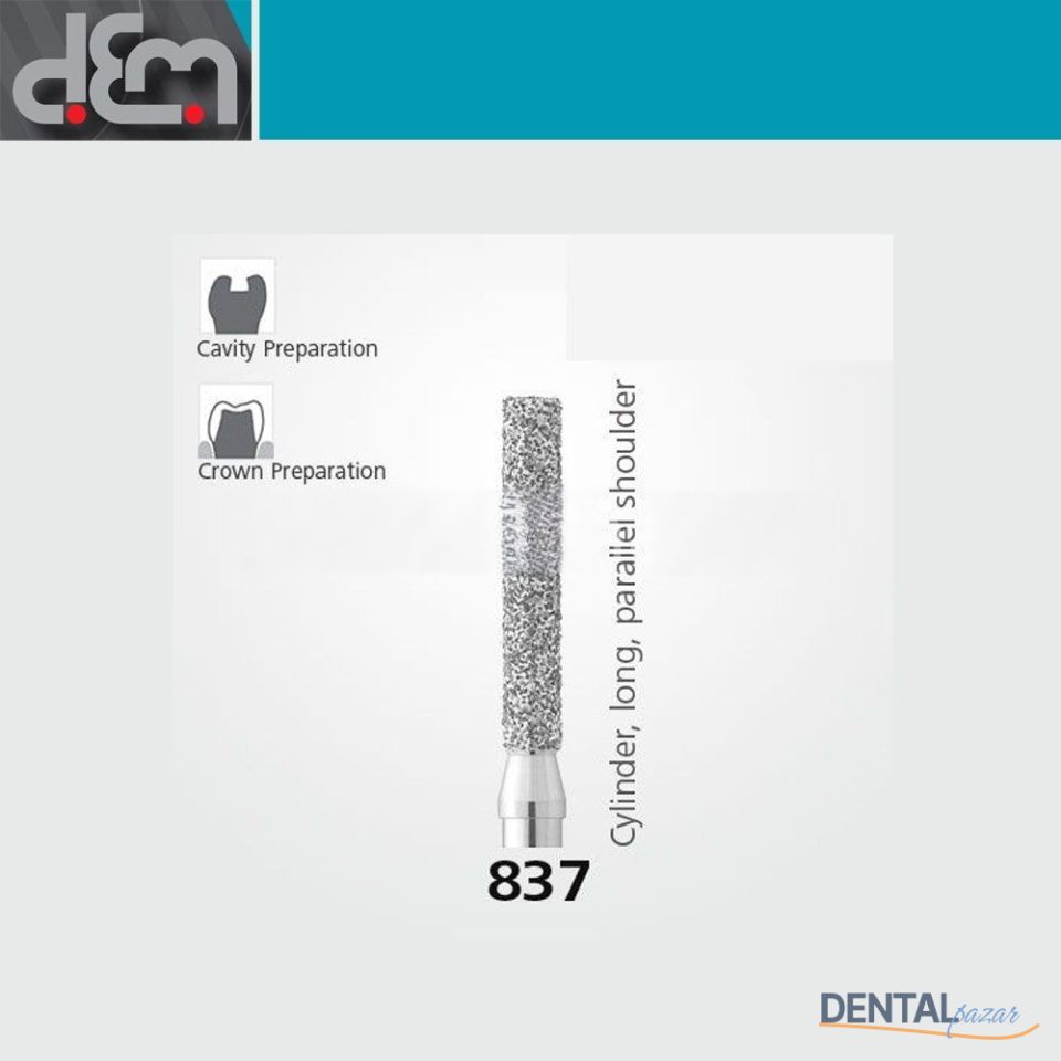 DX Sentetik Elmas Frez - 837 - Silindir - 10 Adet