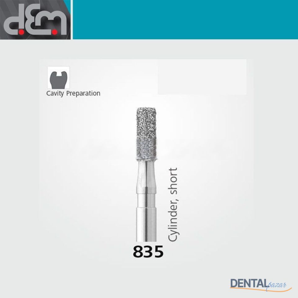 DX Sentetik Elmas Frez - 835 - Silindir - 10 Adet