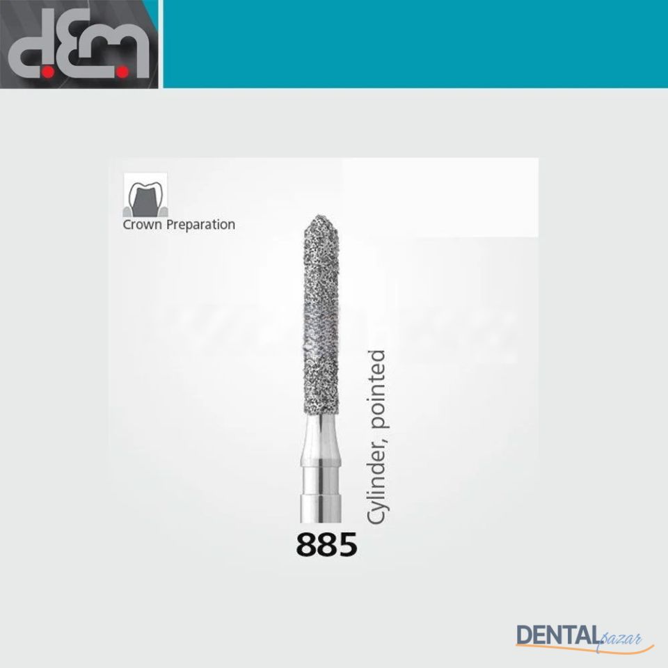 DX Sentetik Elmas Frez - 885 - Silindir - 10 Adet