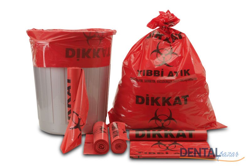 Tıbbi Atık Poşeti 55 cm x 60 cm - 10 Rulo