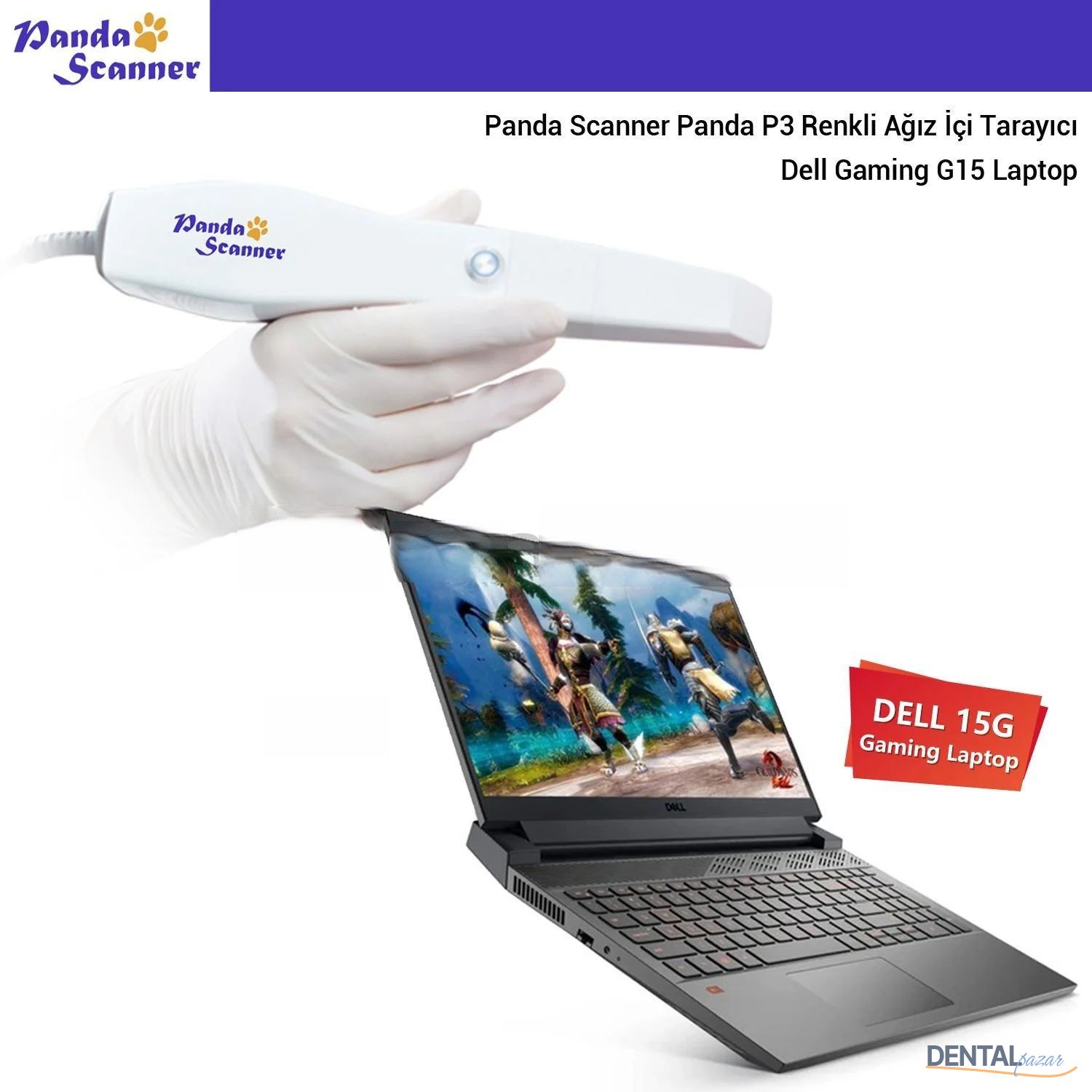 Panda P3 Renkli Ağız İçi Tarayıcı + Dell Gaming G15 Laptop