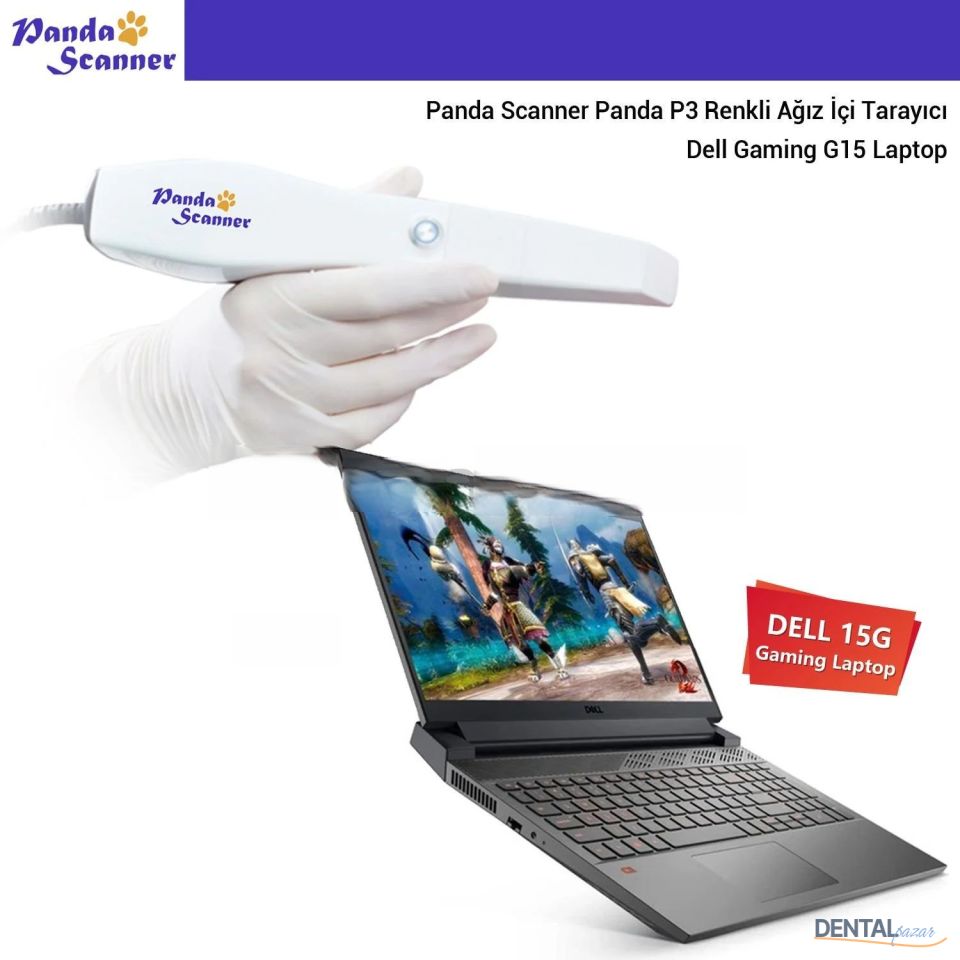 Panda P3 Renkli Ağız İçi Tarayıcı + Dell Gaming G15 Laptop