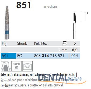 851 Sentetik Elmas Frez - 2 Adet