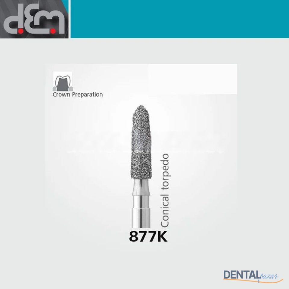 DX Sentetik Elmas Frez - 877K - Chamfer - 10 Adet