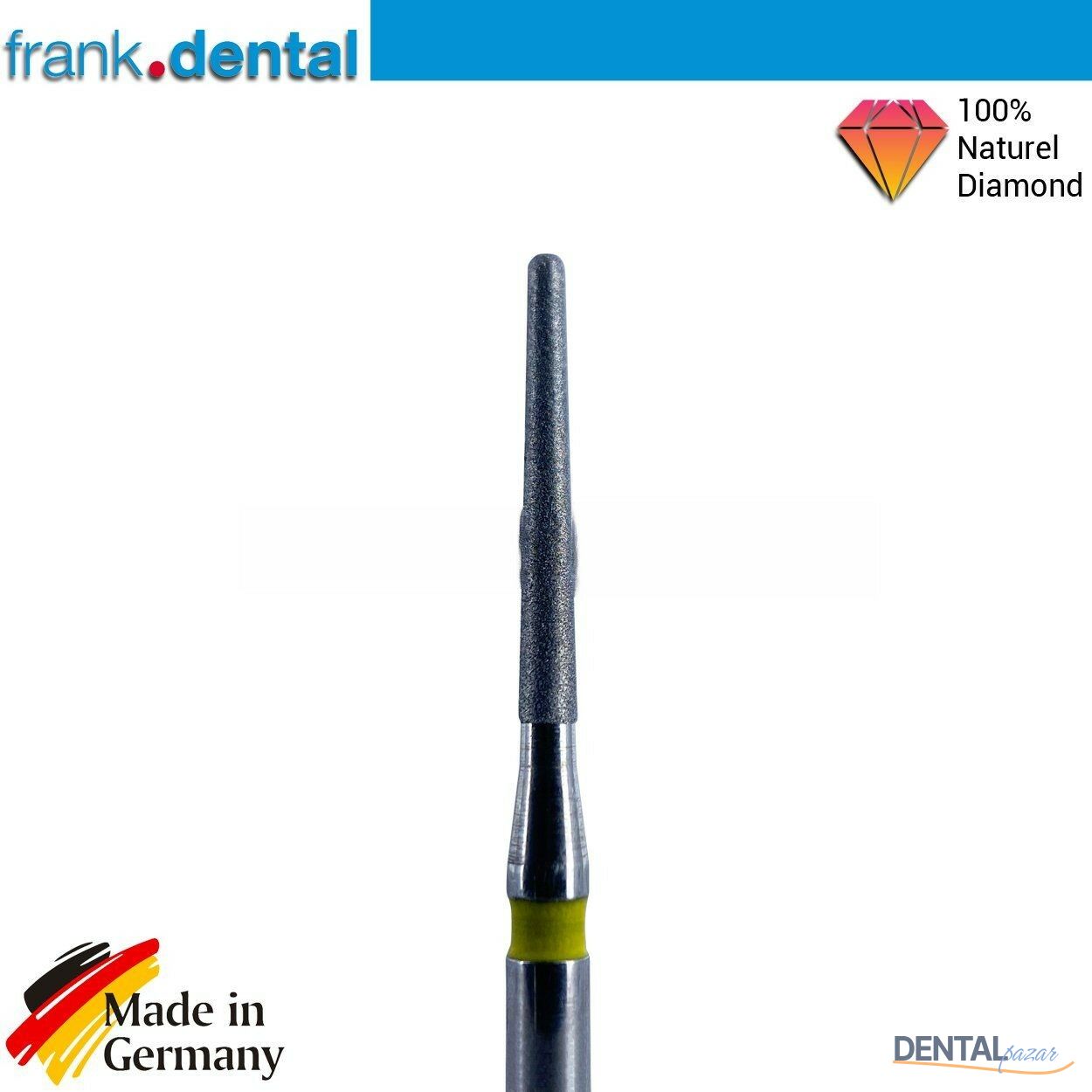 Doğal Elmas Frez - 856L - Konik - 5 Adet