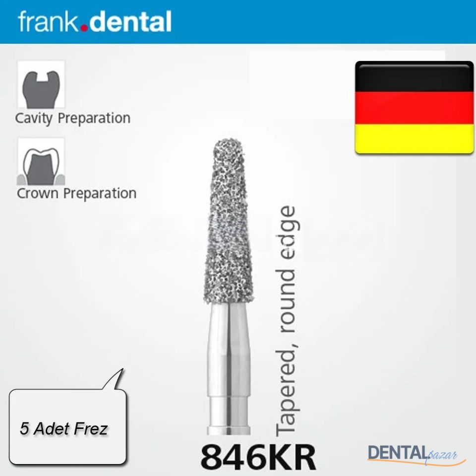 Doğal Elmas Frez - 846KR - Konik - 5 Adet