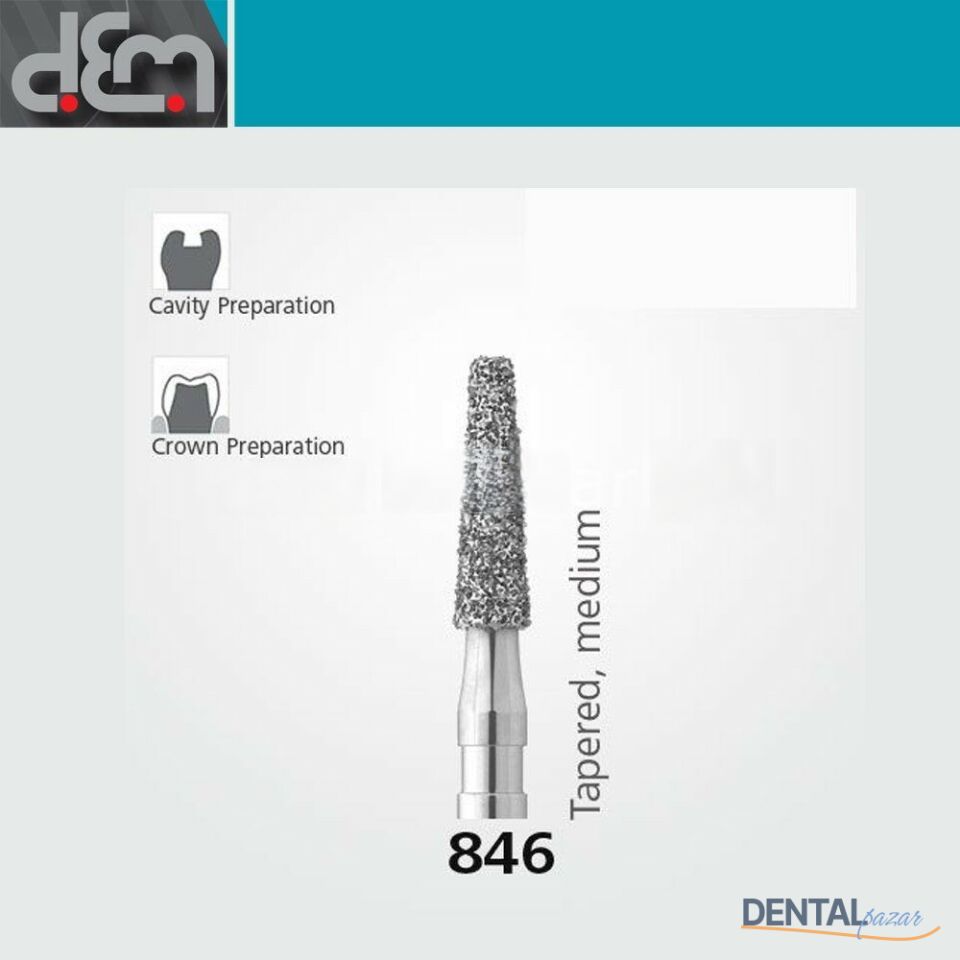 DX Sentetik Elmas Frez - 846 - Konik - 10 Adet
