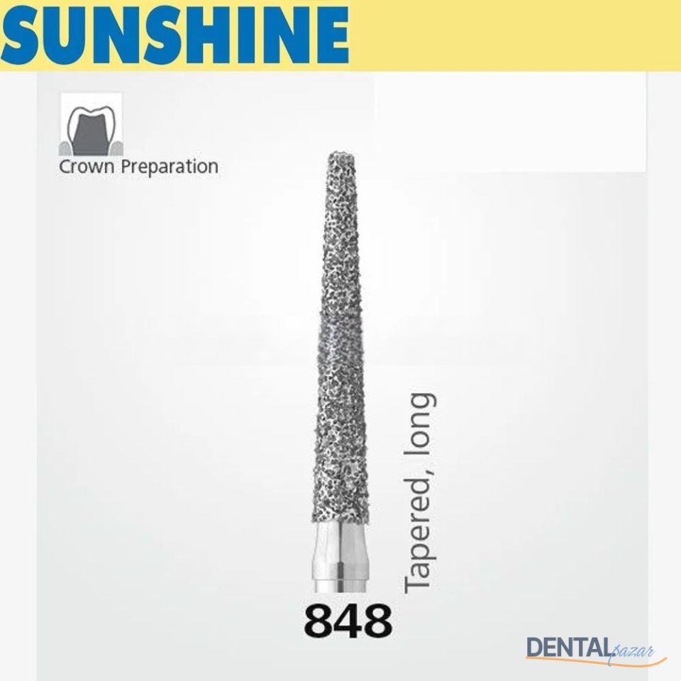 848 Sentetik Elmas Frez - 5 Adet - Konik