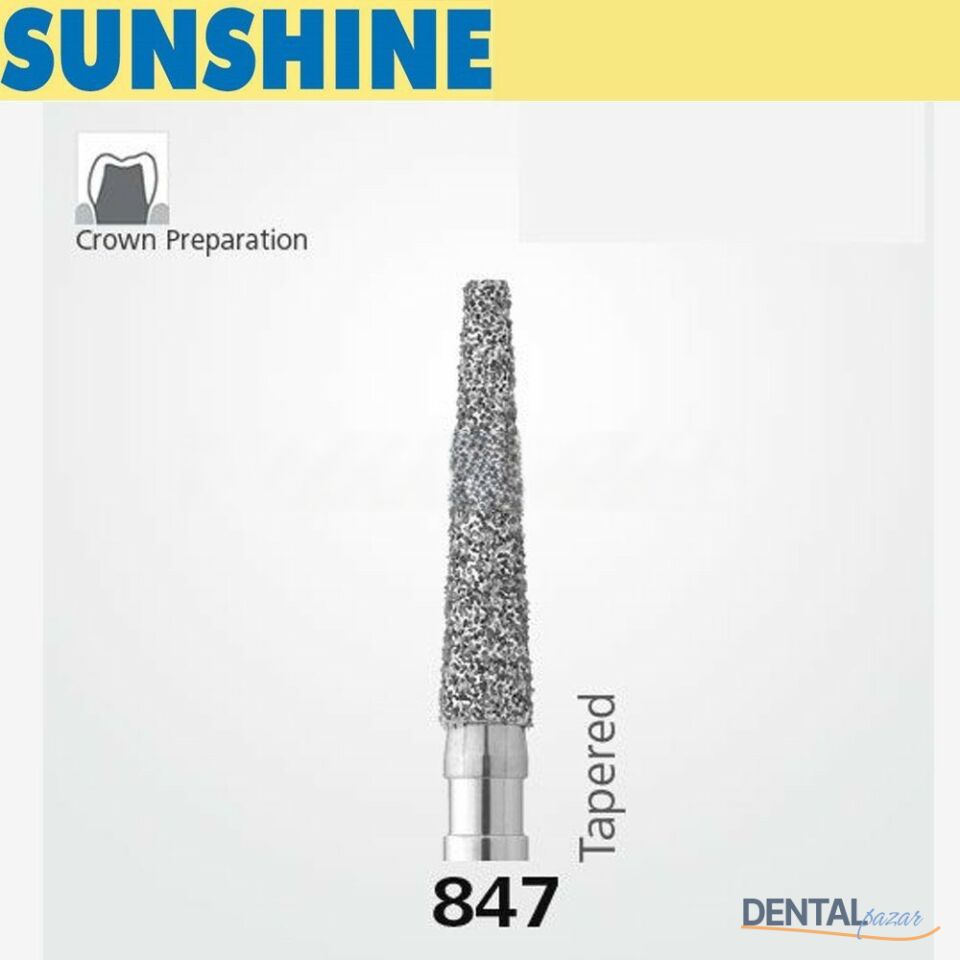 847 Sentetik Elmas Frez - 5 Adet - Konik