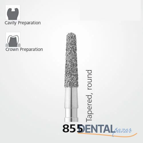 855 Sentetik Elmas Frez - 5 Adet - Konik